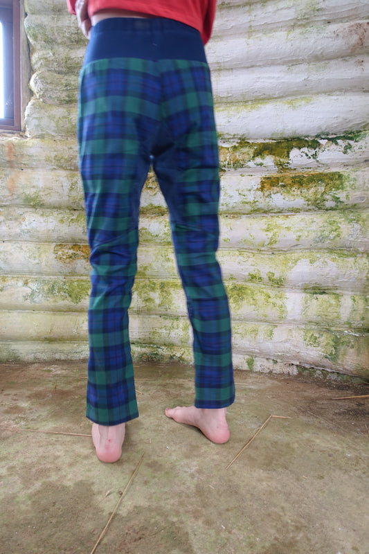 切替check pants  gn